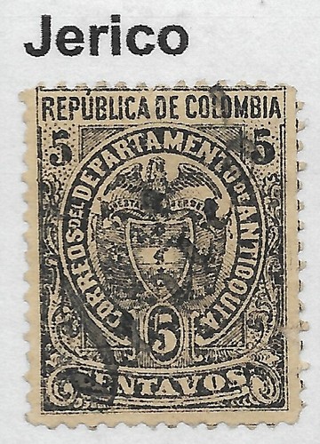 Antioquia 1889 noir sur - 5c,