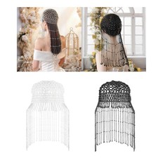 Coiffe à pampilles et perles