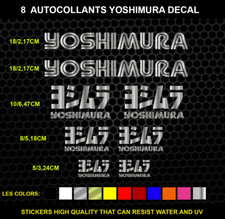 Convient à YOSHIMURA 8 Stickers Autocollants Adhésifs MOTO
