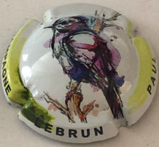 Capsule de champagne LEBRUN Paul (74a. contour blanc et jaune)