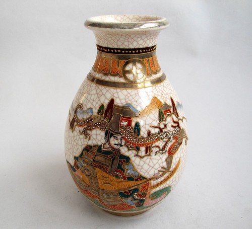 Vase émaillé satsuma japon - Émaillé,