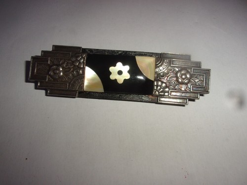 Broche art deco métal - broche,