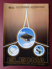 DEPLIANT PUB SNECMA ELECMA ELECTRONIQUE MOTEUR AVIATION AERONAUTICAL ELECTRONICS