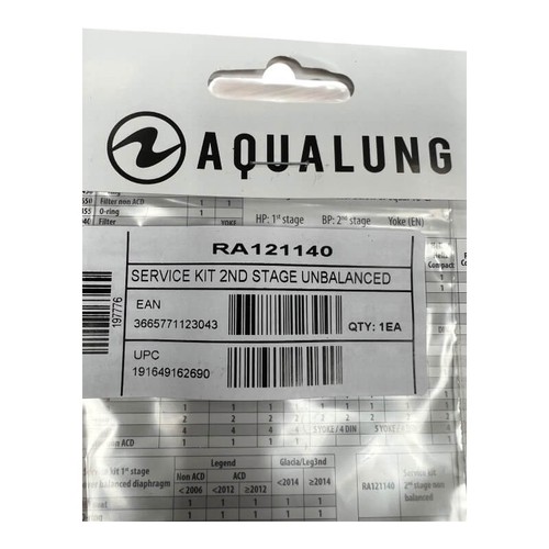 Aqualung ra121140 service kit - aqualung,