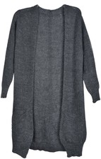 Cardigan en grosse maille avec poches plaquées, gilet sans fermeture, manteau 