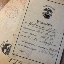 Allemagne Carte Ausweis Confederation Paysanne Reichsnahrstand 1938 + Enveloppe