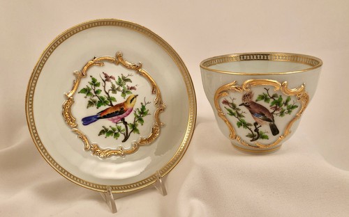 Antique meissen cup saucer - , &