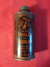 ancien petit bidon en métal huile de vaseline