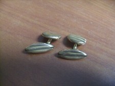 Boutons de manchettes anciens MURAT en plaqué or ligné