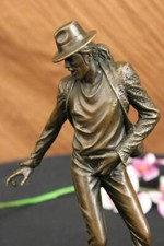 Main Bronze Statue Jeune Michael JACKSON Buste Musicien Tête Sculpture Cadeau