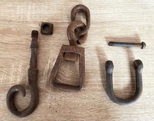 lot outils anciens émerillon , manille ,crochet  fer forgé