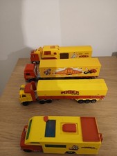 MAJORETTE LOT 3 CAMIONS PINDER 1/60 PORTE ANIMAUX CONTAINER + CAMPING CAR