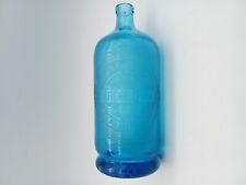 Siphon syphon eau seltz ancien verre bleu bar bistrot ANGOULEME Usine à vapeur