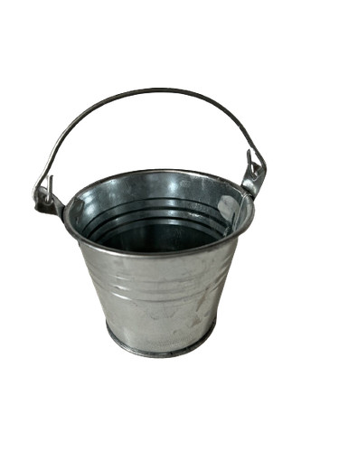 Mini seau zinc anse - zinc, d8
