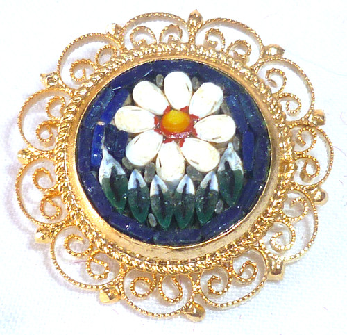 Ancienne broche fleurs - broche,