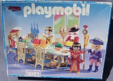 PLAYMOBIL 3021 BANQUET FESTIF royal chevalier DAME palais cuisine BOITE NEUVE