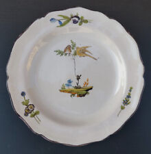 Moustiers (Marseille?), assiette avec un décor d'oiseaux sur un arbuste, 18ème