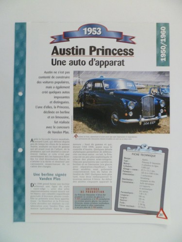 Carte fiche auto austin - fiche,