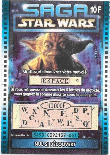 Carte star wars - wars, française