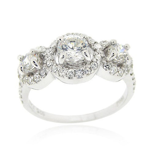 925 argent massif zircon - argent,