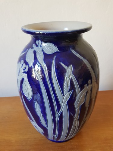 Vase aux iris grès alsace - iris,