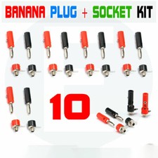 10pcs Male + Female 4mm Banana