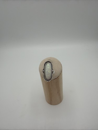 Bague argentée ovale reflets - bague,