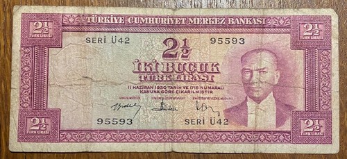Turquie billet 1 2 - turquie,, de