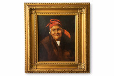 Tableau ancien portrait femme