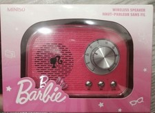Enceinte Bluetooth sans fil Barbie couleur rose Miniso neuve expédiée du Japon