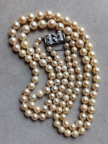 Collier double rangs perles - rangs, en