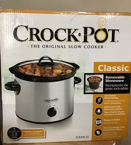 Crock pot scr300 - scr300-ss, 3qt