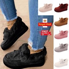 Mocassins femme cheville hiver mocassins fourrure chaude bottes thermiques chaussons taille