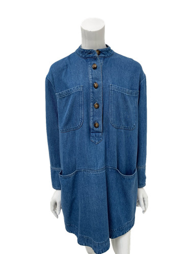 Robe chemise oversize - , denim