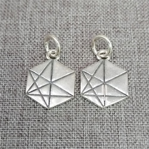Pièces breloque hexagone - 2,