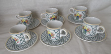 Lot de 6 tasses et sous tasses