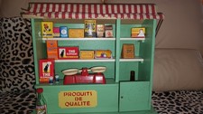 JOUET ANCIEN BELLE ÉPICERIE GARNIE ANNÉES 50 "PRODUITS DE QUALITÉ"