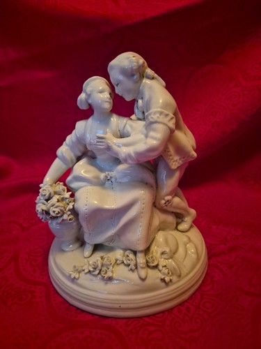 Statue couple amoureux biscuit - statue,