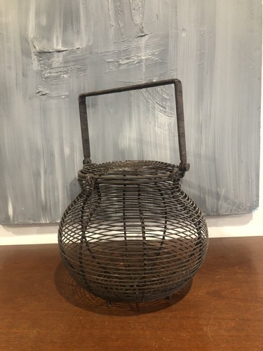Ancien panier oeufs - panier, avec