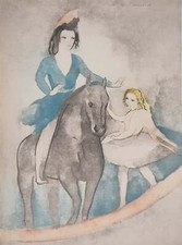 Marie LAURENCIN : Danse, Ecuyère et ballerine, Gravure signée