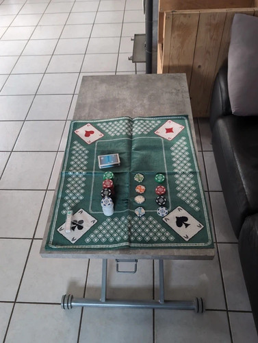 Ancien tapis jeu cartes - tapis,