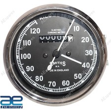 Réplica Smiths Compteur 0-120 km/H Noir Pour Norton Triumph BSA Royal Enfield