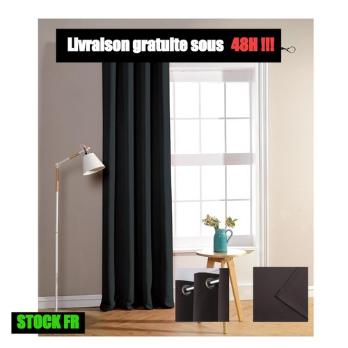 Rideau occultant noir homerokk - occultant,