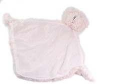 Doudou plat ours rose saumon