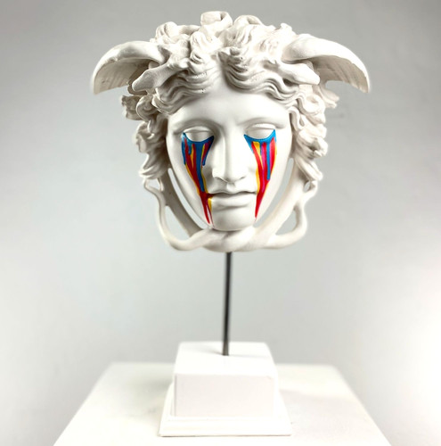 Sculpture méduse pop art - méduse,