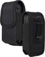 Noir Toile Étui Pochette Clip