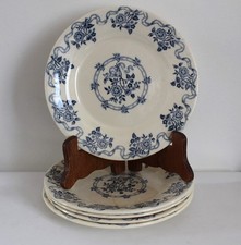 Assiette Gien x5, modèle Osborne 1875, porcelaine terre de fer, 21 cm