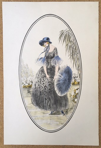 Gravure originale art déco - originale,