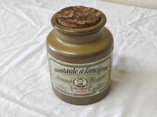 Ancien  Pot à moutarde à l'ancienne Armand Bizouard Amora en grés vide