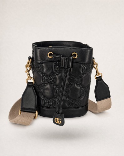 Sac seau cuir matelassé - , gg